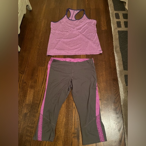 Champion Womens Pant Athletic Leggings Purple Size Small